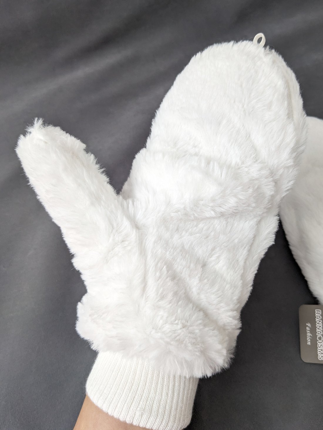 Теплые перчатки с мехом INNOE 85005-6 Белый