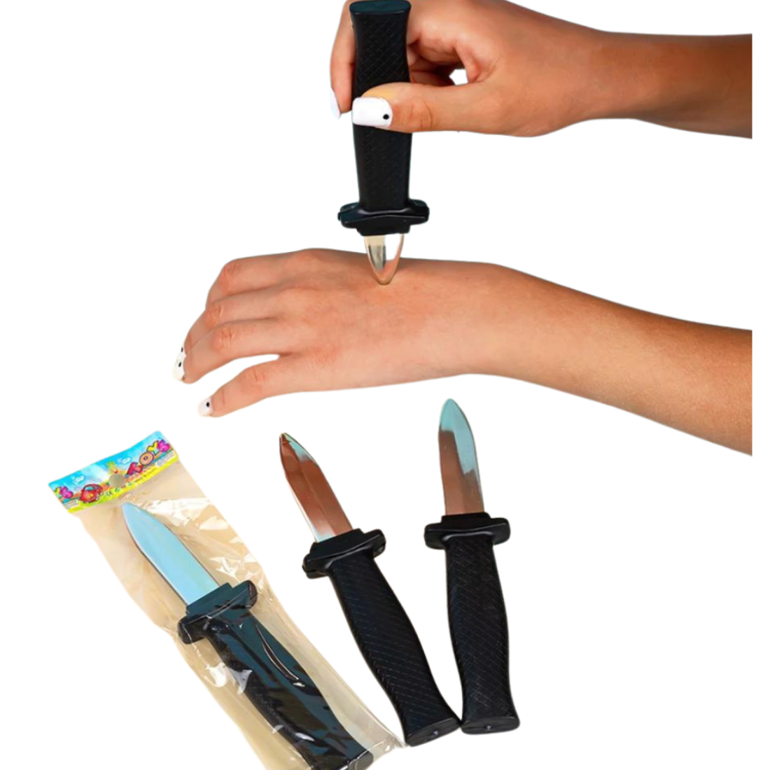 Бутафорський ніж з лезом, що забирається 18,5 см