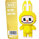 Конструктор Magic Blocks Лабубу Висота 30 см Жовтий - Pobut