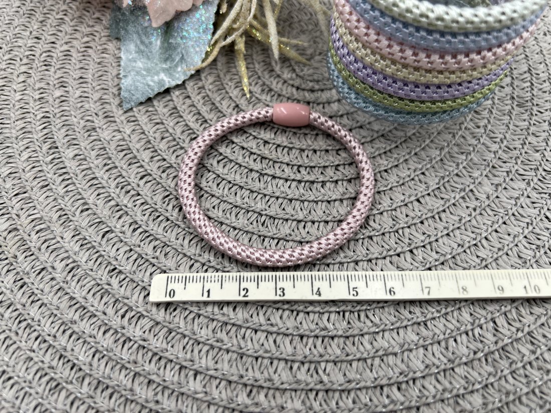 Резинки для волосся набір. Тонкі 5,5см - Кристалік