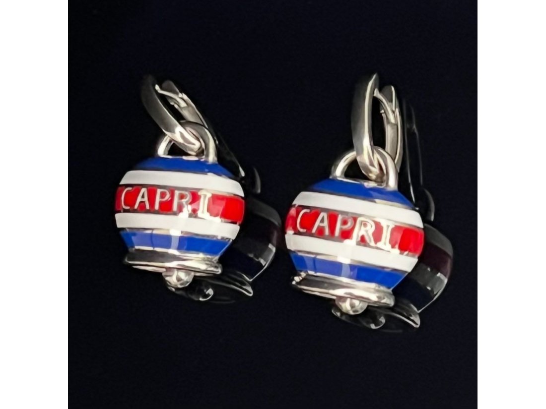 Сережки з емаллю у стилі Chantecler, срібло - Фото1 Сережки з емаллю у стилі Chantecler, срібло