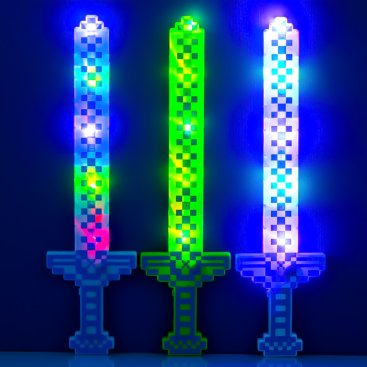 Алмазний меч Майнкрафт світиться, піксельний - Купити