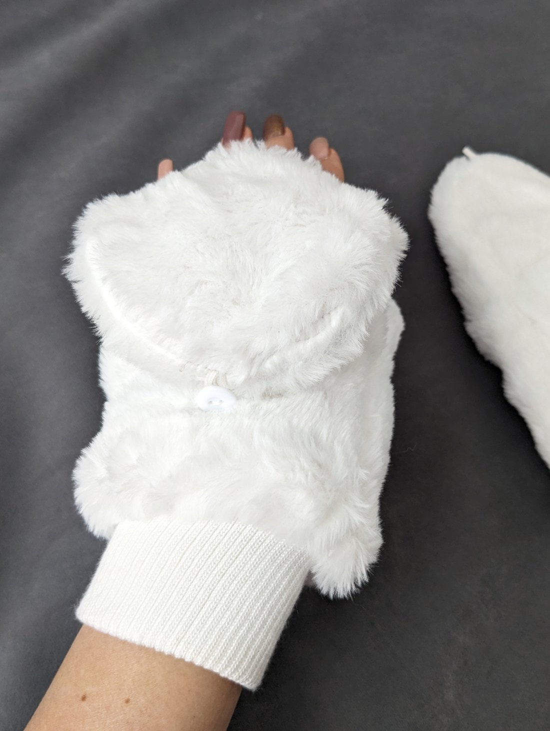 Теплые перчатки с мехом INNOE 85005-6 Белый