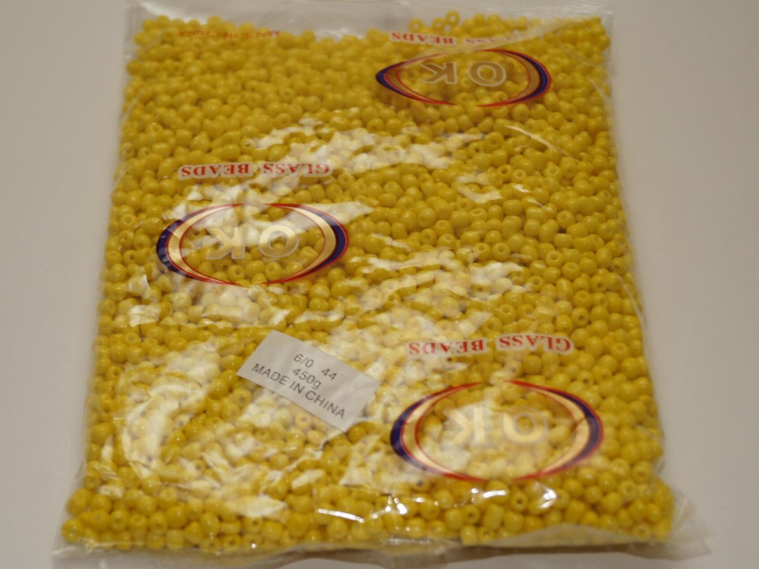 Бісер Великий Китайський 450г. Жовтий - Кристалік