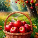 Корзина яблок 40х50 оптом, фото 8555