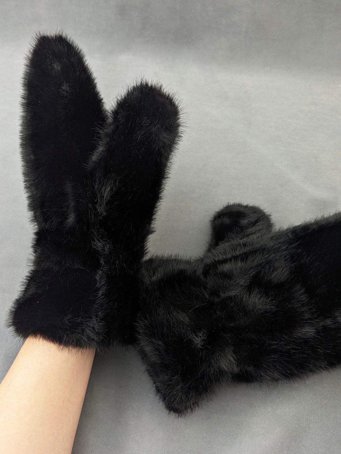 Утеплені хутряні рукавиці для зими INNOE 85005-4 Чорний - Купити