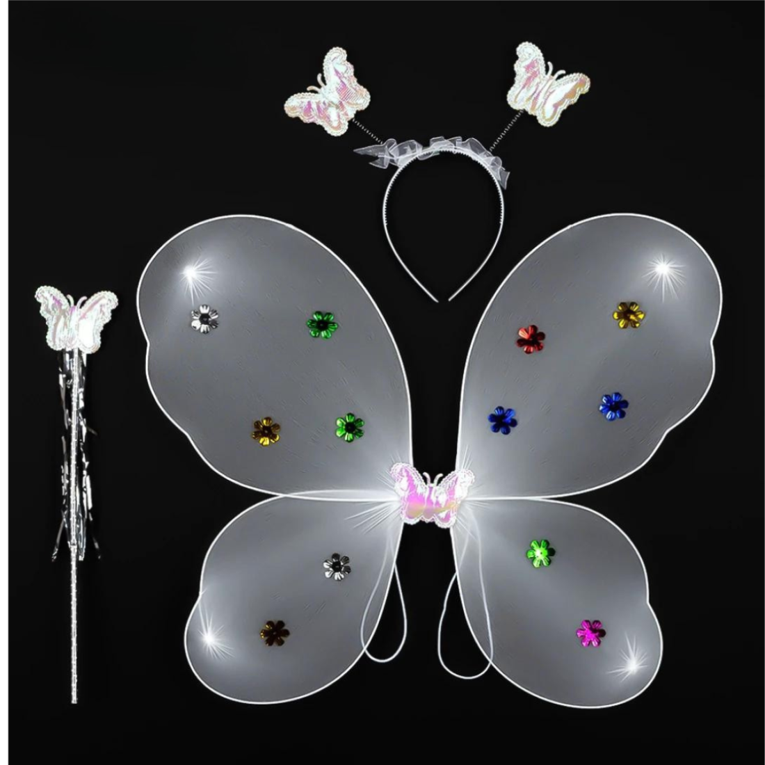 Карнавальні крила метелика білий