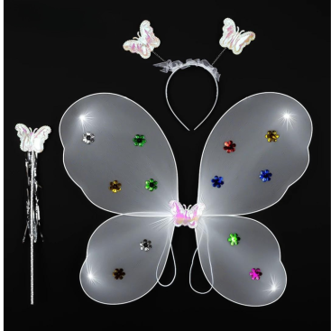 Карнавальні крила метелика білий - Купити