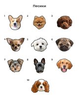 Патчі-песики на анатомічні капці з липучкою Family story