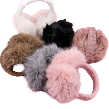 Хутряні навушники пушок 6 штук - Купити