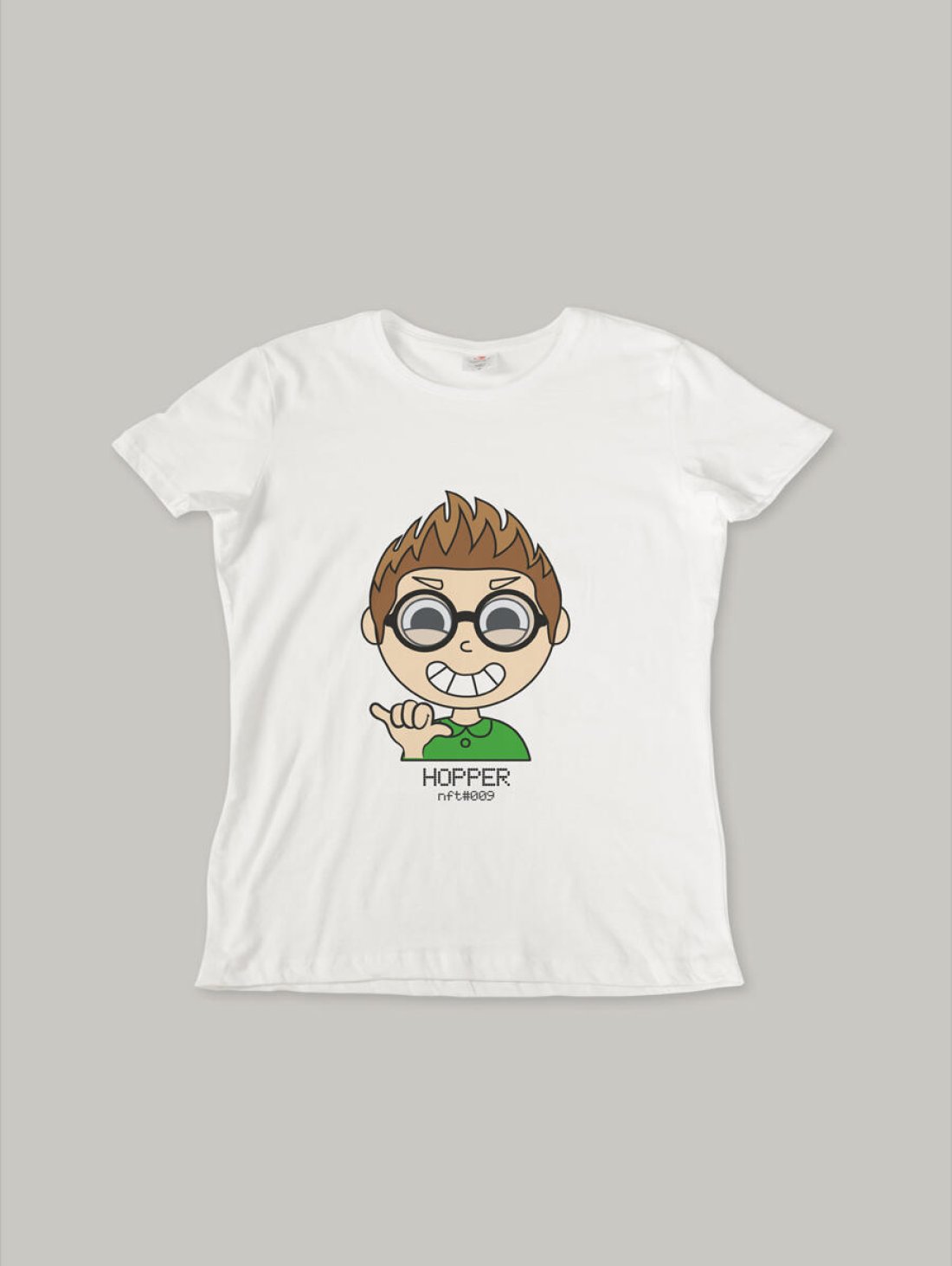 Чоловіча футболка, біла з принтом аватара Hopper 009 - Купити