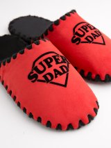 Чоловічі домашні капці Family Класичні Super Dad закриті Червоні - Купити