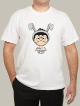 Чоловіча футболка, біла з принтом аватара Hopper 030