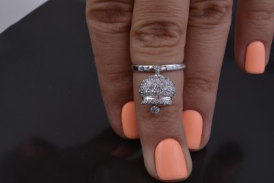 Каблучка з дзвіночком у стилі Chantecler, срібло - Фото5 Каблучка з дзвіночком у стилі Chantecler, срібло