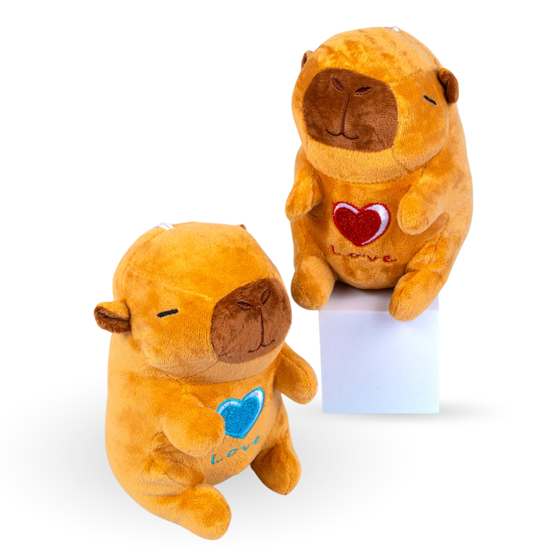 М'які іграшки Капібари із серцем 16 см