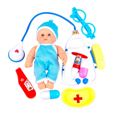 Дитячий ігровий набір Лікар блакитний 25 см - Купити
