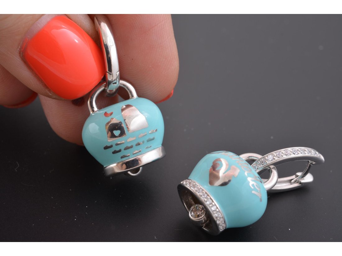 Сережки у стилі Chantecler &quot;Срібло з емаллю&quot;, срібло