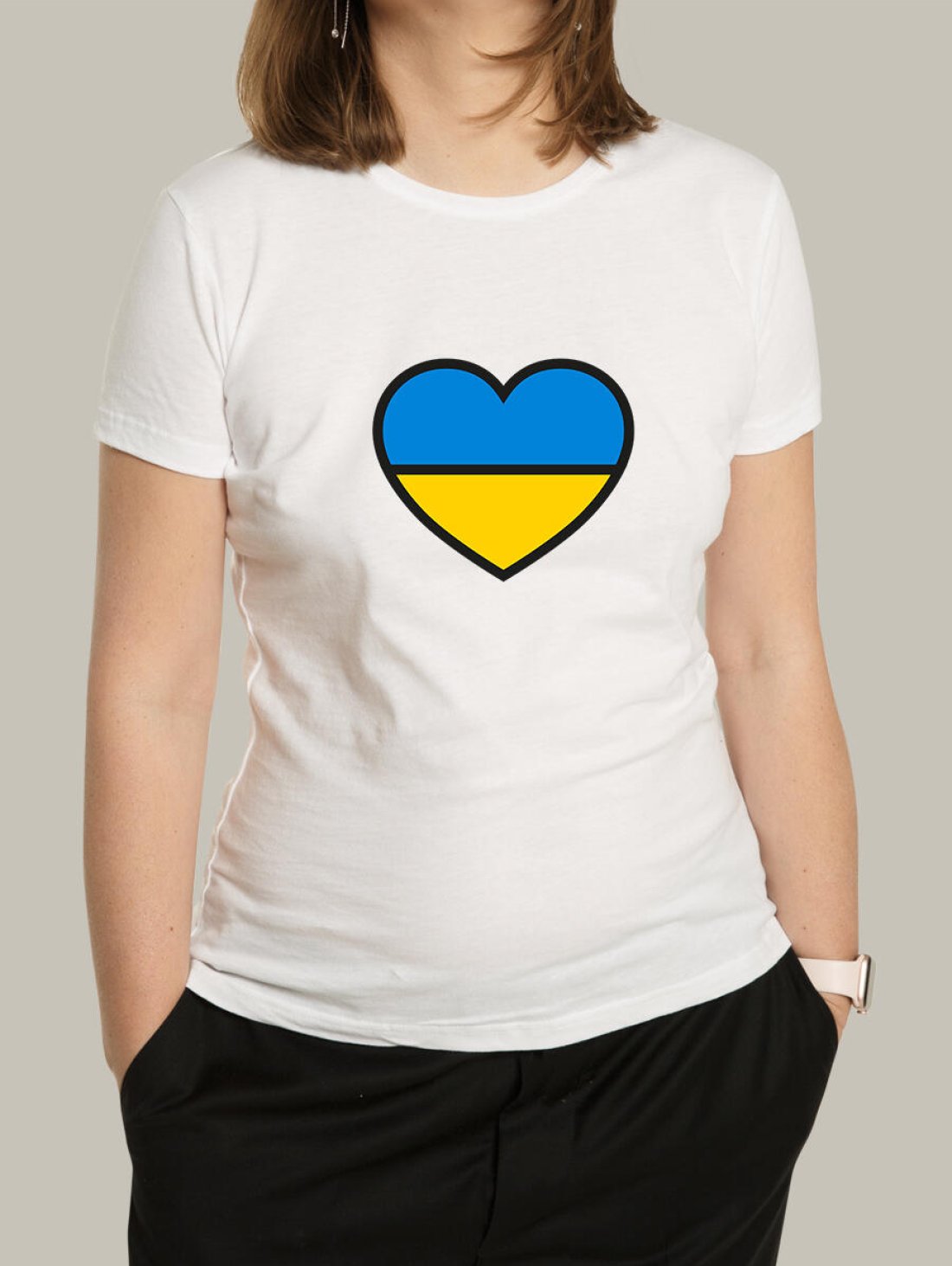 Футболка, біла з принтом &quot; Ukraine heart&quot;
