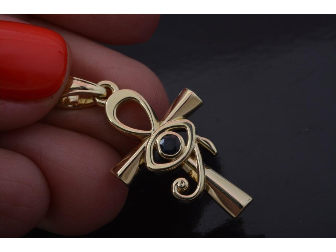 Підвіс "Анкх-Око Ра" із сапфіром - Фото5 Підвіс "Анкх-Око Ра" із сапфіром