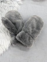 Затишні рукавички з хутра «Зимовий комфорт» INNOE 85005-2 Темно-сірий