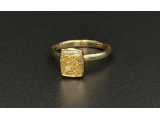 Каблучка з жовтим діамантом - Фото1 Каблучка з жовтим діамантом