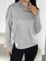 Лонгслів жіночий oversize з хомутом INNOE 230233-2 Сірий