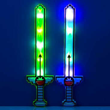 Піксельний меч Майнкрафт світиться, звуковий - Купити