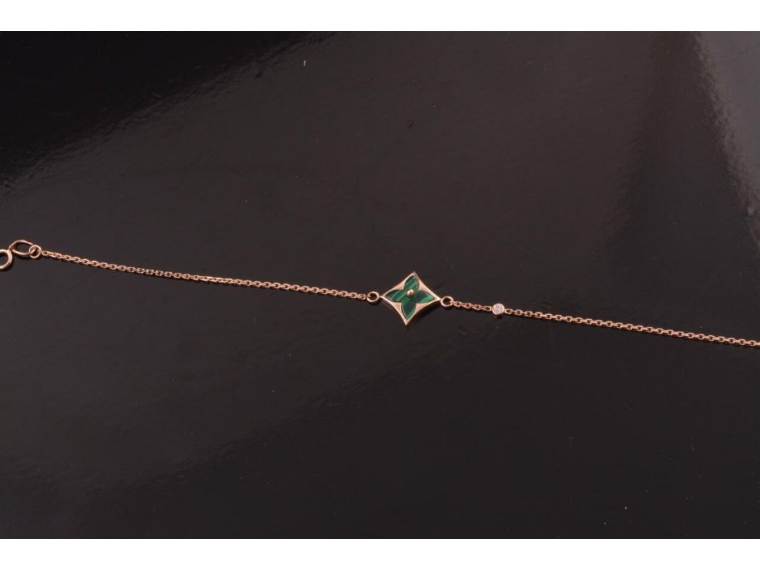 Браслет у стилі LOUIS VUITTON із малахітом - Фото1 Браслет у стилі LOUIS VUITTON із малахітом