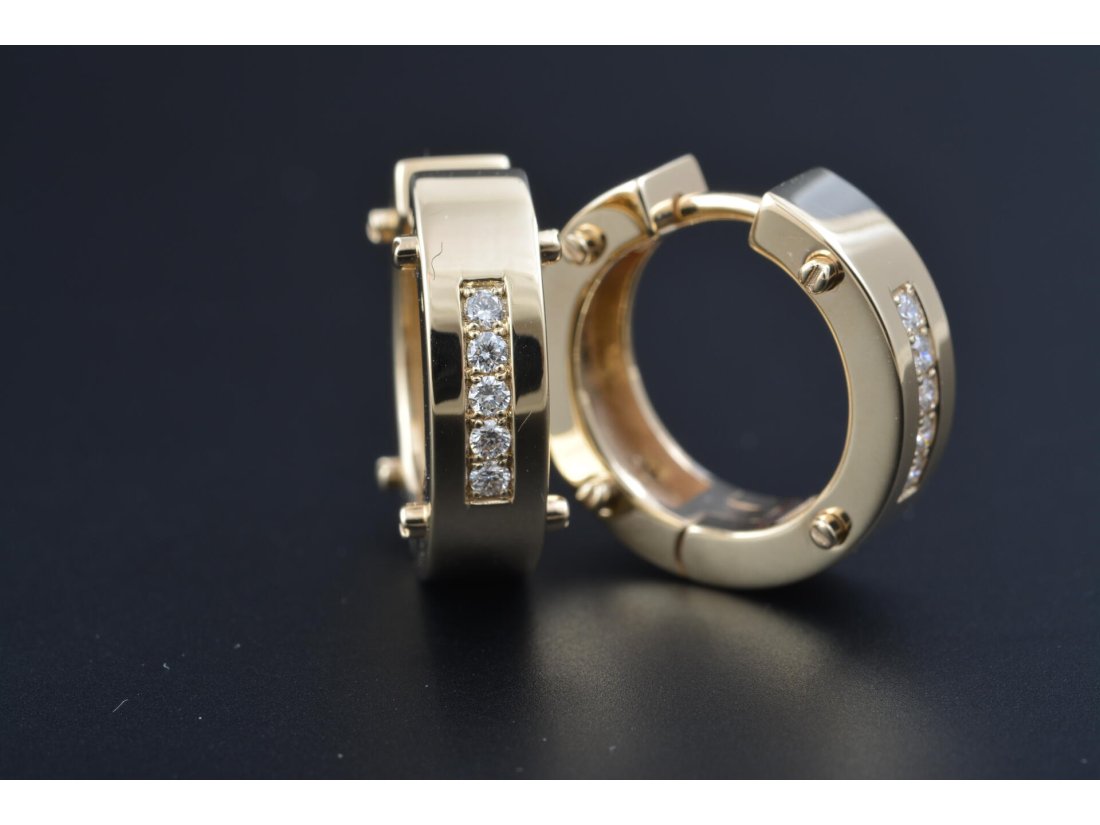 Сережки колеса із діамантами - Купити