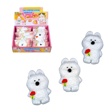 Іграшка антистрес Собачка з квіткою 11 см - Купити