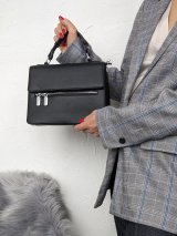 Елегантна чорна сумка з екошкіри з функціональним дизайном INNOE 350010-2 Чорний