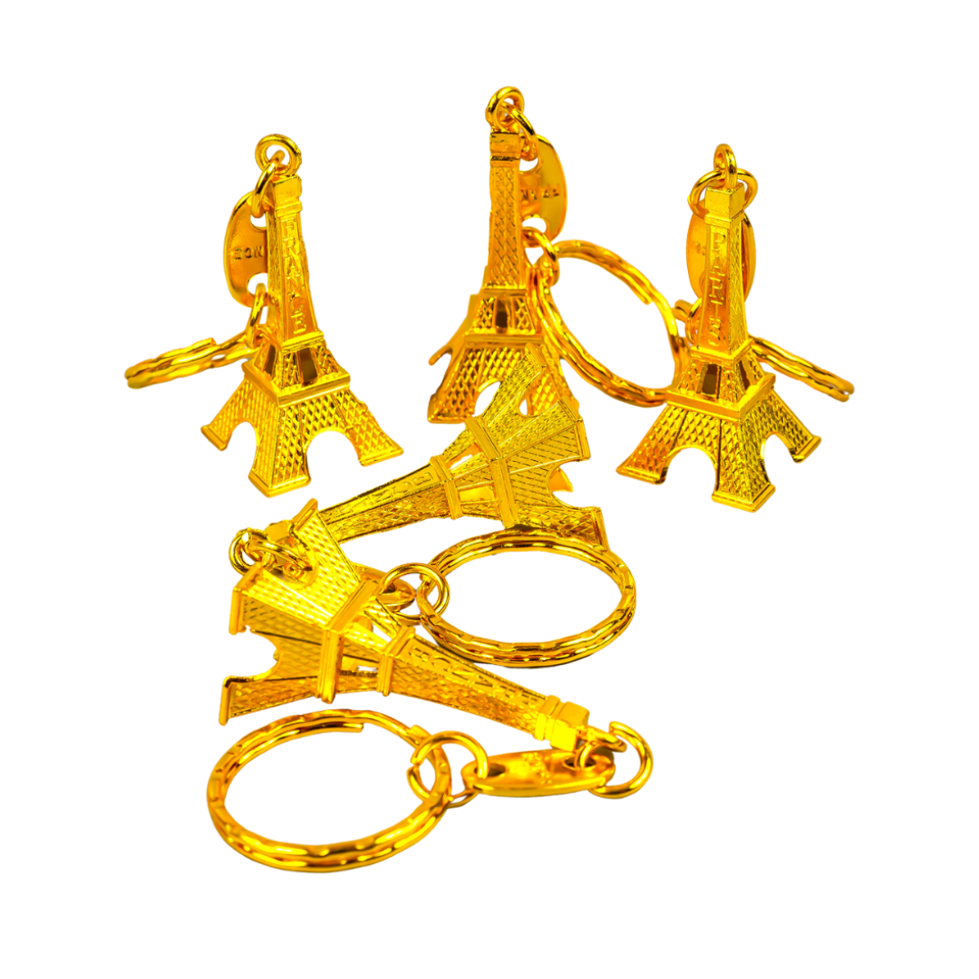 Брелоки Ейфелева вежа золото 10 см
