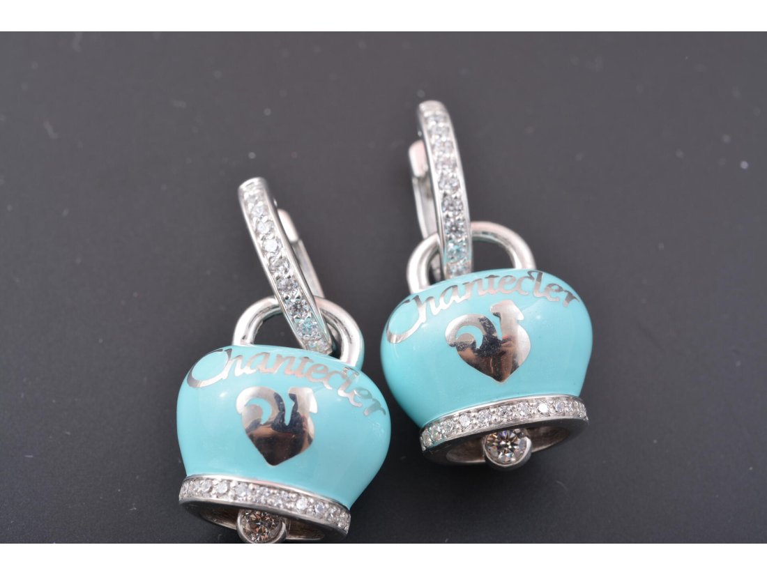 Сережки у стилі Chantecler &quot;Срібло з емаллю&quot;, срібло - Купити