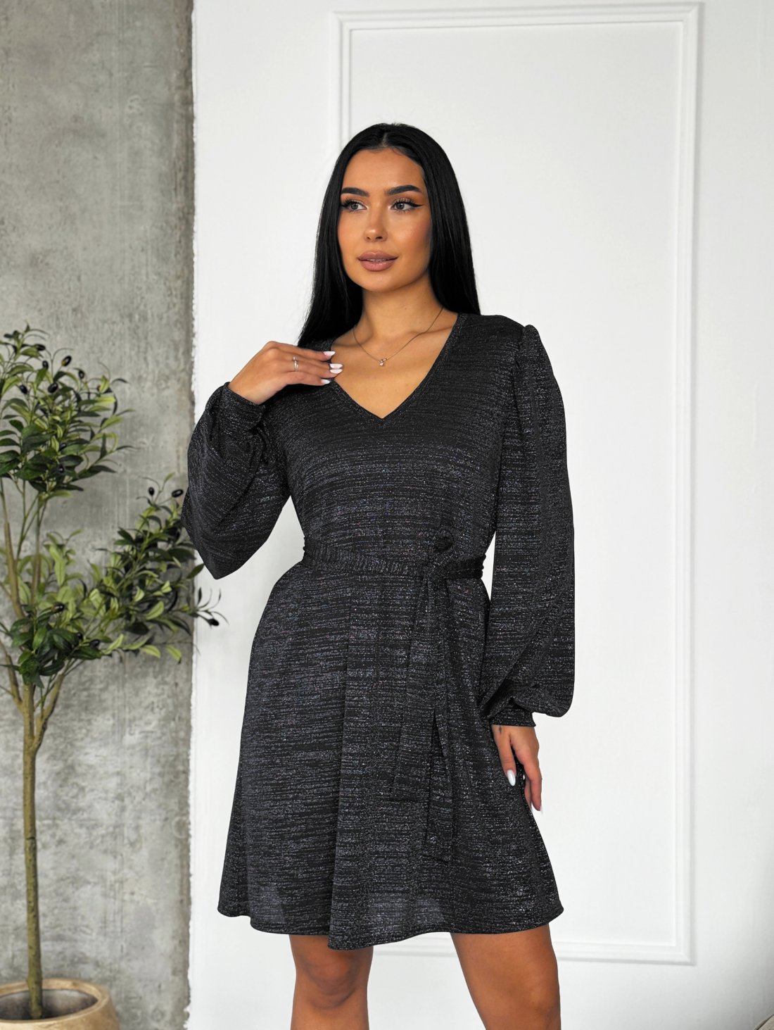 Легка стильна сукня з люрексом INNOE 270588-2 - Innoe