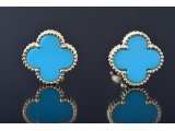 Сережки у стилі Van Cleef, бірюза
