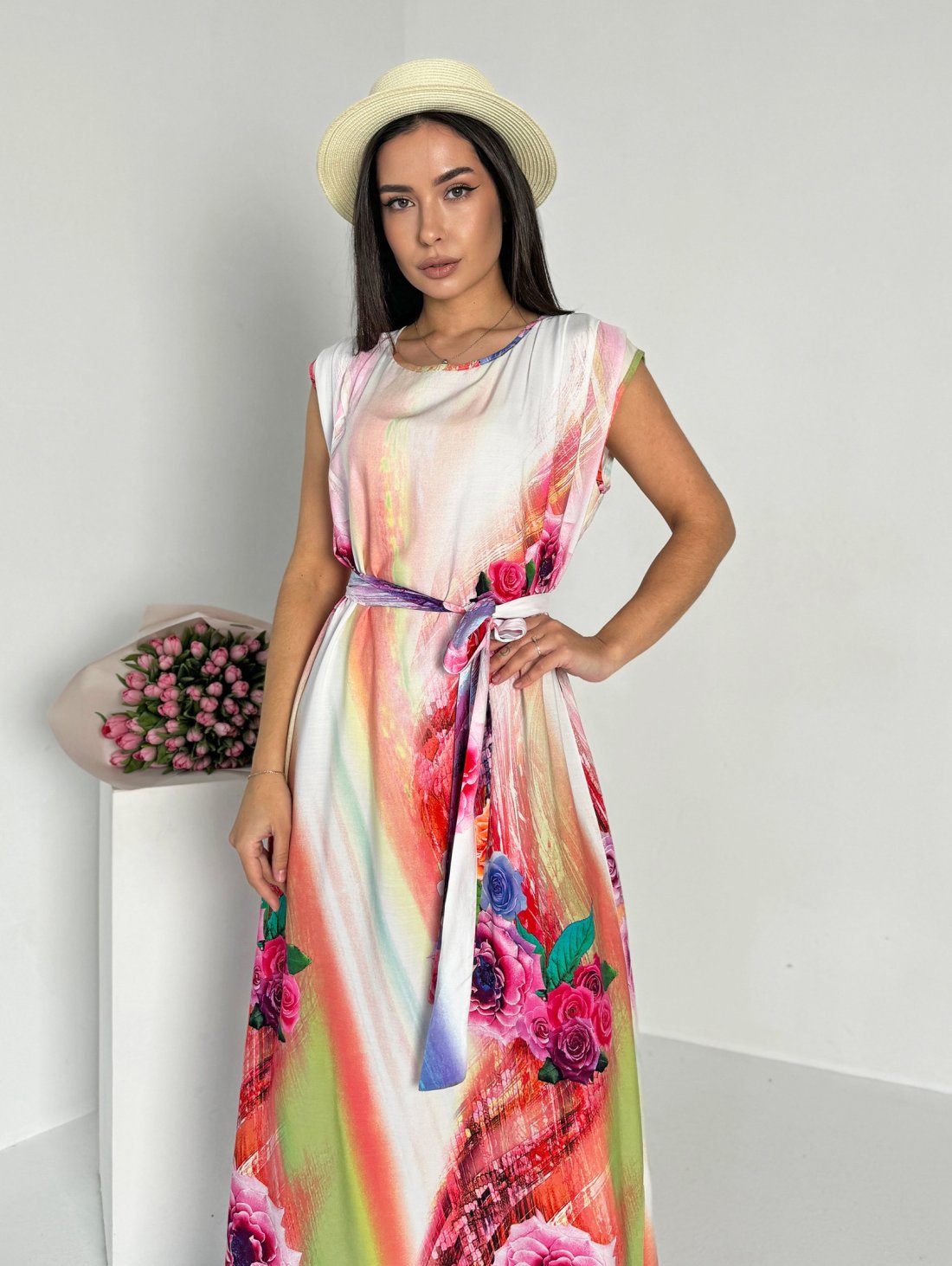 Жіноча довга літня вільна сукня INNOE 270552-1 Білий