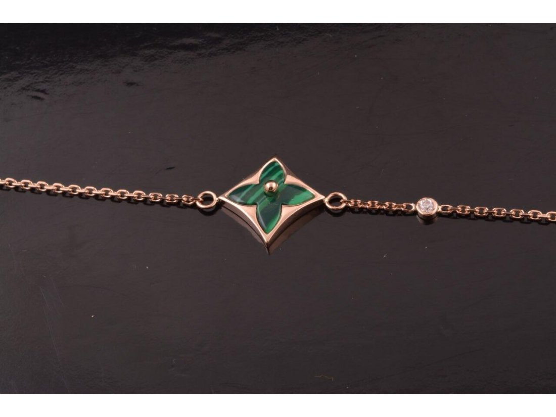 Браслет у стилі LOUIS VUITTON із малахітом - Фото4 Браслет у стилі LOUIS VUITTON із малахітом