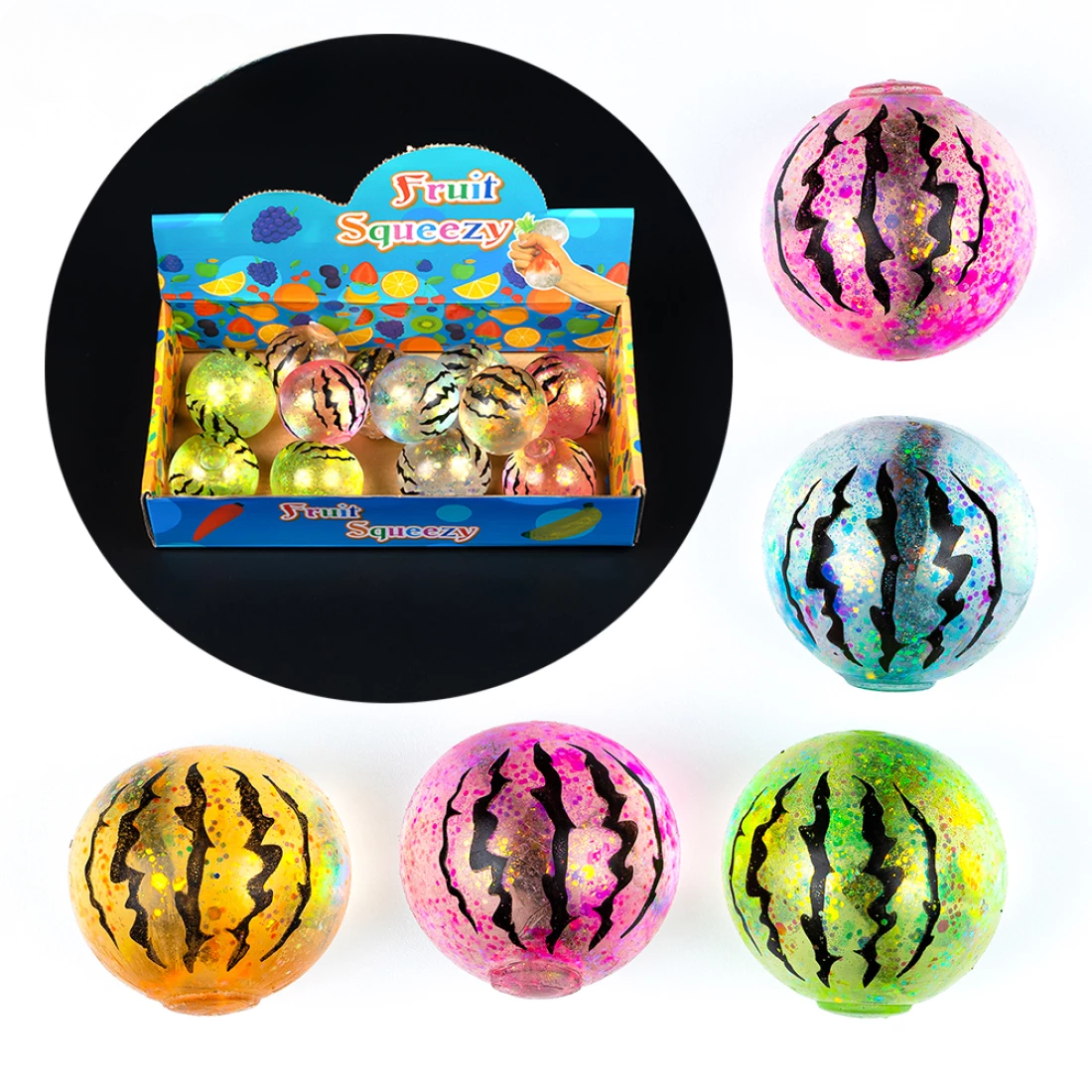 Антистрес жуйка-тягучка Кавун 5 см, 84 г