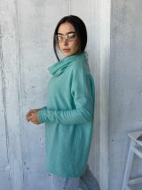 Туніка з трикотажу джерсі 230222-3 Бірюзовий