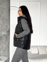Стильний утеплений жилет без капюшона INNOE 300060-2 Чорний