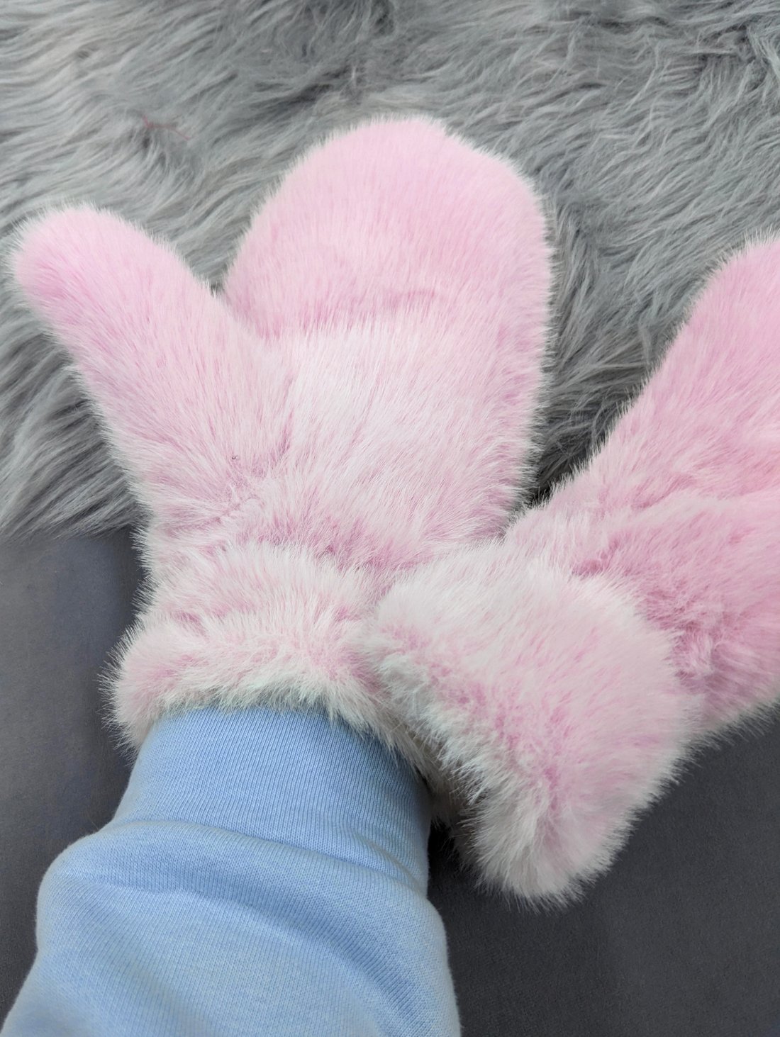 Жіночі зимові хутряні рукавички рожеві, утеплені INNOE 85005-2 Рожевий