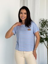 Легка віскозна футболка casual INNOE 300054-3 Блакитний