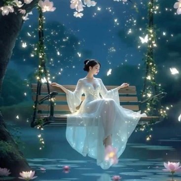 Девушка на качеле 40х50 оптом, фото 3155