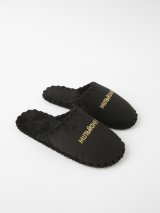 Чоловічі домашні капці Класичні із золотим принтом Мільонер, закриті Чорні