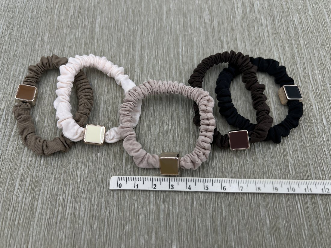 Резинки для волосся. Тонкі 5см - Кристалік