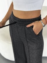 Жіночі теплі штани вільного крою з турецької тринитки INNOE 300031-2 Чорний