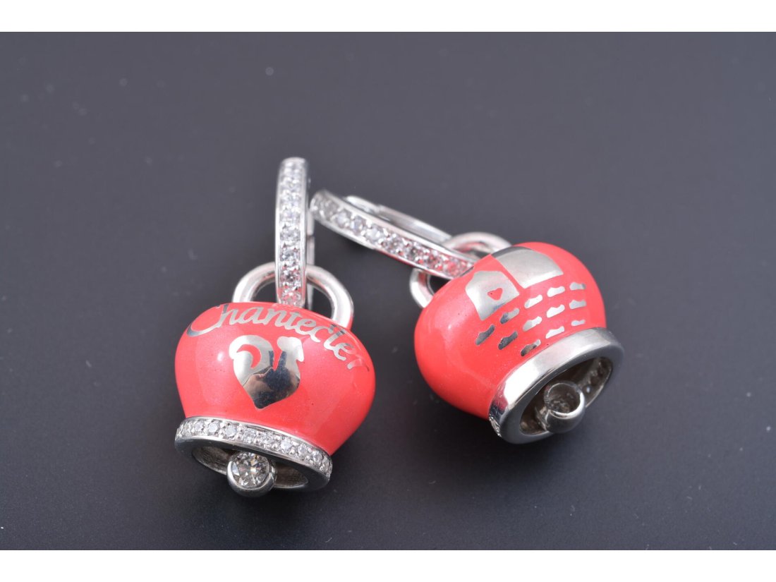 Сережки у стилі Chantecler &quot;Срібло з емаллю&quot;, срібло