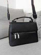 Елегантна чорна сумка з екошкіри з функціональним дизайном INNOE 350010-2 Чорний - Купити