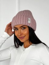 Жіноча шапка на флісі з трендовим дизайном INNOE 950234-1 Світло-пудровий - Купити