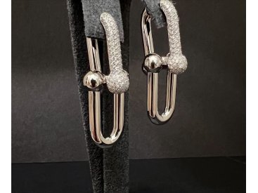 Сережки з діамантами у стилі Tiffany - Фото Сережки з діамантами у стилі Tiffany - Купити